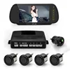 bluetooth car mirror parking sensor 7 inch display with touch key at side and support mp5