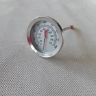 Barbecue oven gauge 2" dial C / F bimetal grill thermometer with butterfly nut
