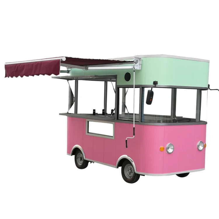 Großhandel fabrik tragbare manuelle kunststoff hand riss fan lebensmittel lkw motorrad street food kiosk warenkorb vending trailer
