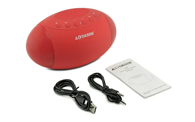 Football Shape Wireless Charging Handsfree Call AUX FM TF USB Wireless Portable Speaker - ANKUX.COM