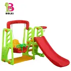 2018 New design plastic indoor swing and slide set