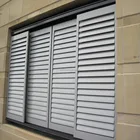 Aluminium grey louver window for sunshading