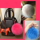chinese raccoon fur balls/black rabbit fur hat/bag fur pom accessories