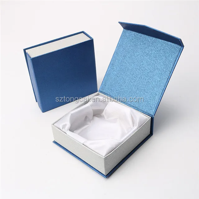 display paper box velvet gift boxes amazing 9*9cm blue jewellery