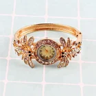 Watch Crystal Women Fashion My Style Bracelet Watch Crystal Been Bracelet Watch Rose Gold Plated For Girl Women