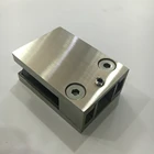 stainless steel mirror or satin rectangle type glass clamps for stairs