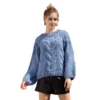 Mohair hand knit sweater for woman ladies chunky handmade sweater patterns