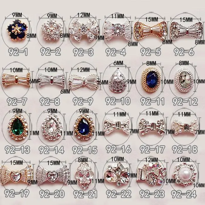 Beeann brand colorful alloy 3d nail art decoration