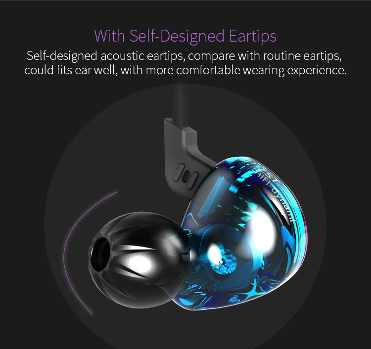 Original KZ ZST Dual Driver Detachable Mobile Phone Earphone Wired Headphone with Microphone - ANKUX.COM