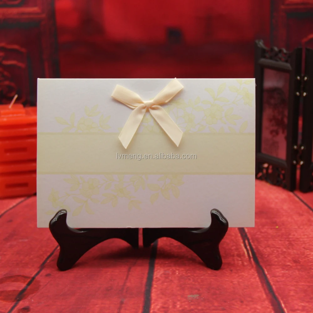gifts & crafts  cards  2016 white flocking wedding invitation
