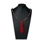 2019 Traditional china wholesale handmade knotted bead necklaces tassel jewelry