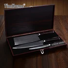 High Quality Japanese Style Damascus Steel Knife Set Kitchen Knives Set With Wooden Gift Box