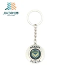 custom nickel club member souvenir epoxy spinner metal keychain