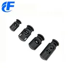 Wholesale adjustable plastic double cord lock end bag cord spring plastic stopper