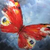 Hand Painted Modern Knife Animals Butterfly Pictures Oil Painting