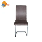 modern iron metal fabric dining chair with powder coating leg