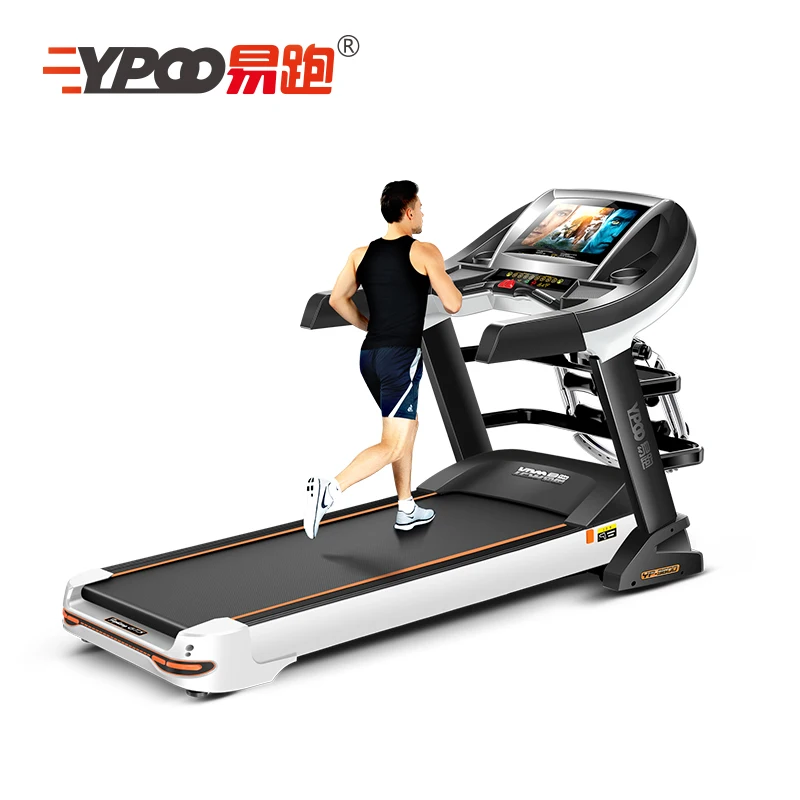 YPOO nuevo diseño ahorrador de espacio casa máquina de ejercicio fitness caminar caminadora eléctrica