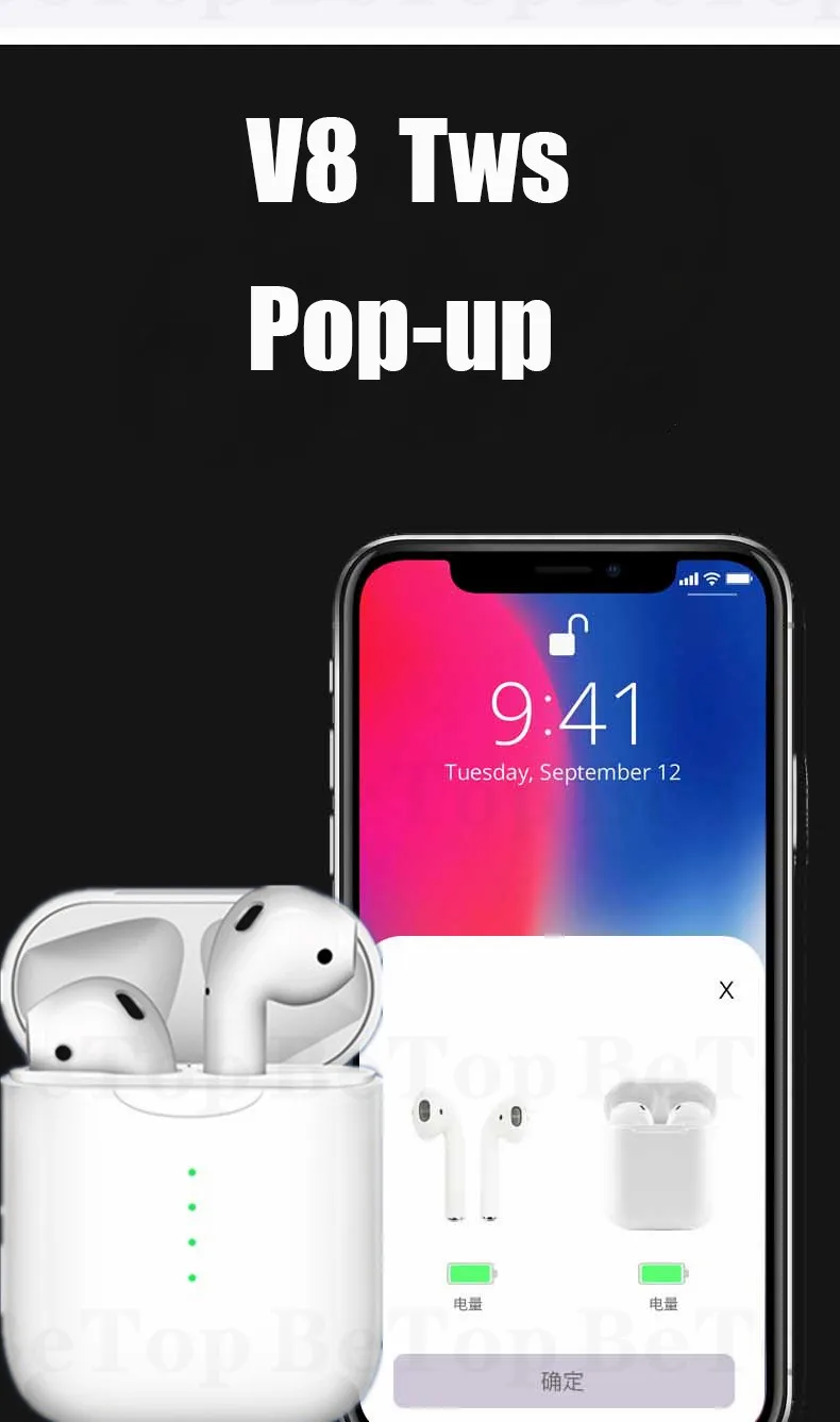 Made In China Bluetooth Touch Sensitive Wireless Earphone Mini Invisible Bluetooth Earbuds Handsfree Headphones V8 I88 Tws - ANKUX.COM
