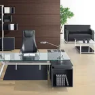 Tempered glass office desk glass desk (F-27)