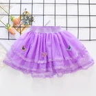 Wholesale party bordure plus size lace children tutu skirt for girl design