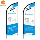 Cheap wholesale custom polyester banner printing swooper teardrop feather beach flag