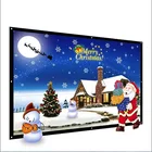 High quality 100inch soft fabric movie screen simple wall mounted portable projector theater screen