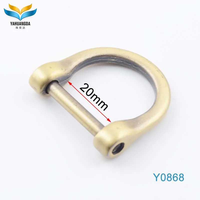 factory wholesale fashion design bag hardware fitting metal D ring for handbags/clothes