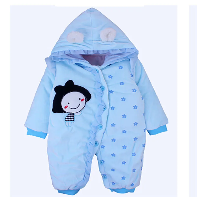 2015 Warm cold fall and winter baby cotton velvet trousers Coveralls baby snowsuit newborn snowsuit baby snow coats Coral Velvet