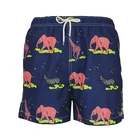 4 way stretch full print fabric women mens sexy beach swim board shorts