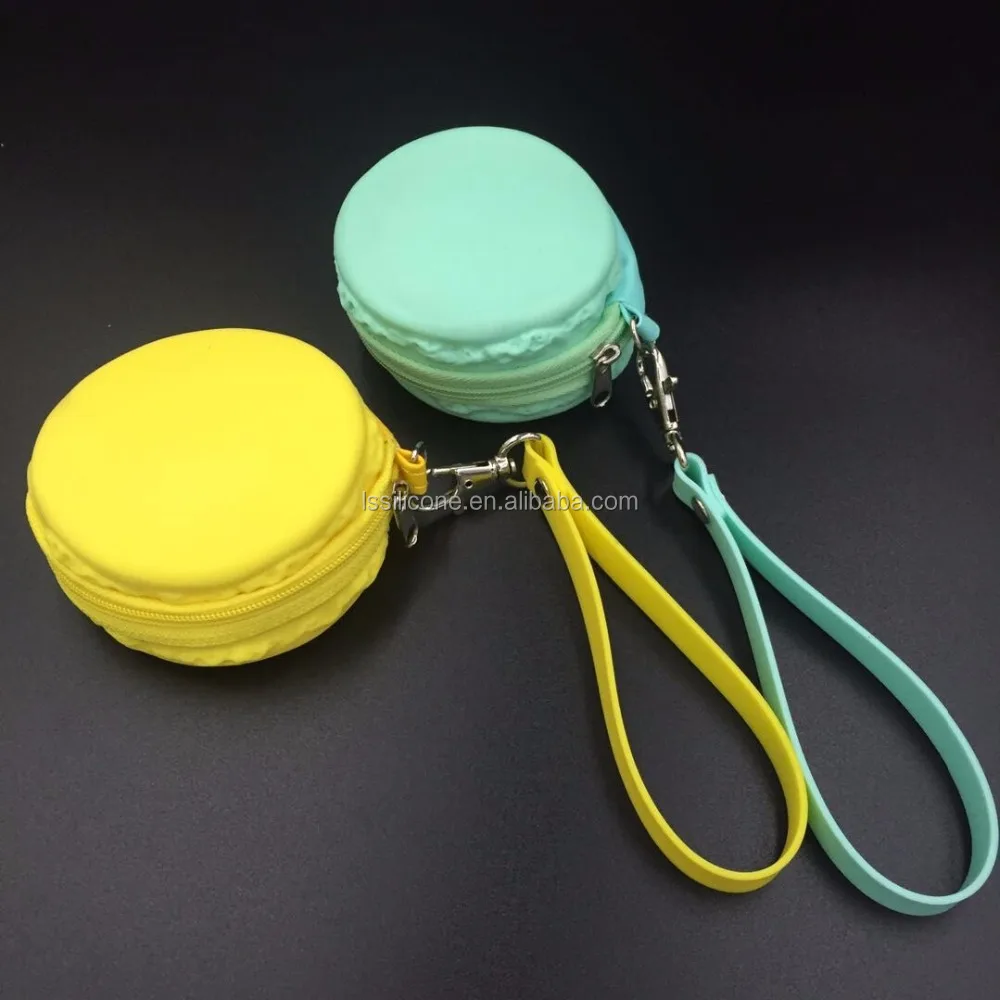 korean style popular round zipper silicone box coin purse change