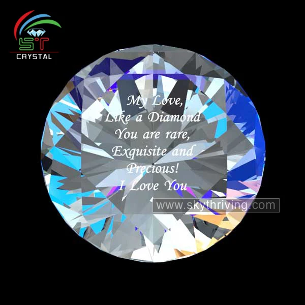 crystal diamond paperweight image