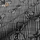 New fashion custom polyester spandex rayon bowknot pattern brocade jacquard fabric for dress
