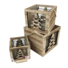 Carving Wood Decoration Carving Christmas Tree Wood Home Decor