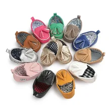 New Hot Baby Shoes Soft PU Leather Prewalker Fashion Multi Color Tassel Baby Moccasins First Walker Shoes Wholesale
