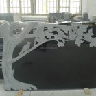 Shanxi Black Granite Western Tree headstone Designs Tombstone Price