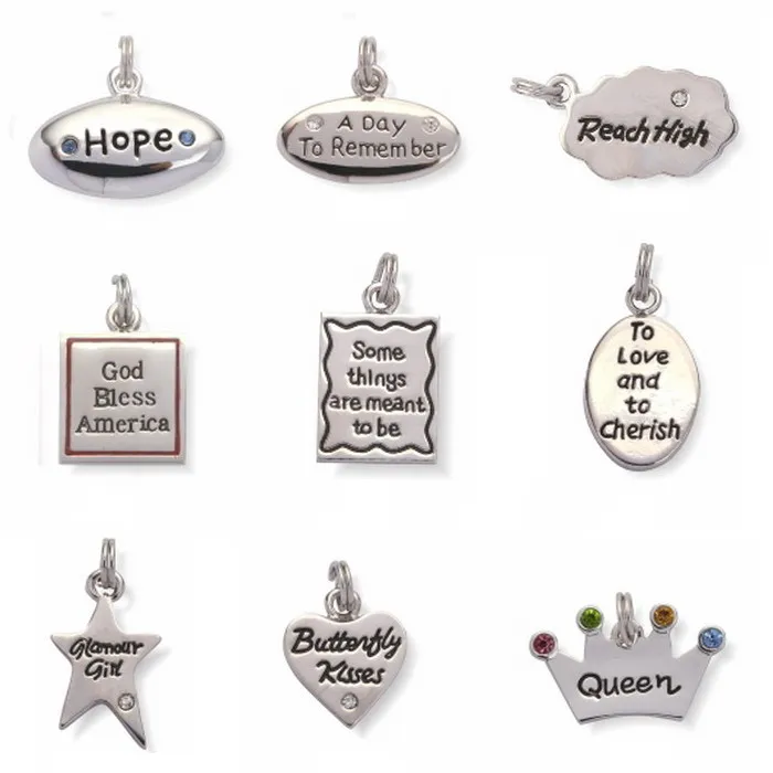 logo words stamped tag pendants diy letter pendant tag jewelry