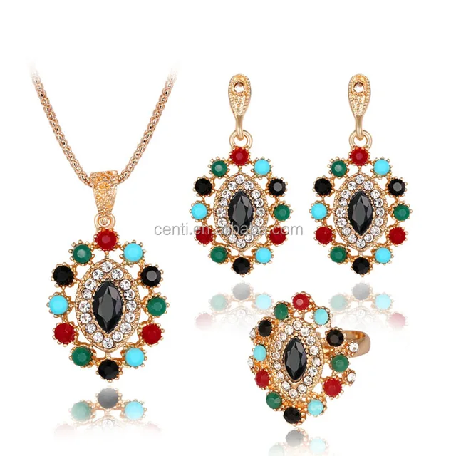 pendant necklace earring ring set spring summer diamond jewelry