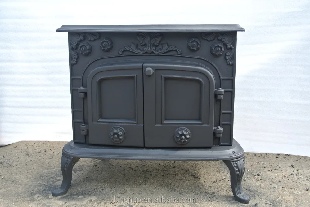 Double Door Cast Iron Stove Wood Burning Heater For Decoration Buy