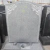 Popular Design Granite Uprights Monument With Flowers Carving