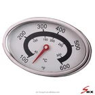 Adjustable Oval Shape C/F Bimetal Thermometer for Grill use