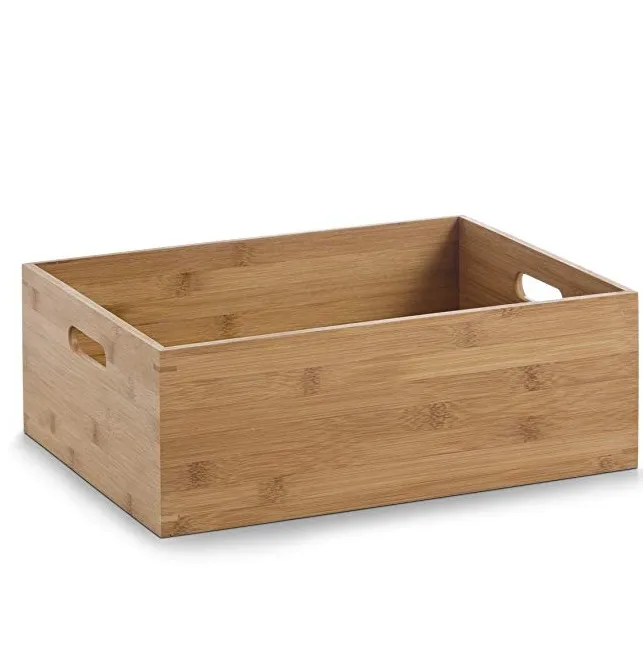 Home Large Bamboo Wooden Storage Box 