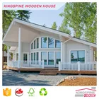 wooden chalet log wood house prefabricated guard house