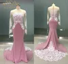 ASEY-04 latest gown designs Sexy Long Sleeve Mermaid Lace Party Gown women evening dresses gown