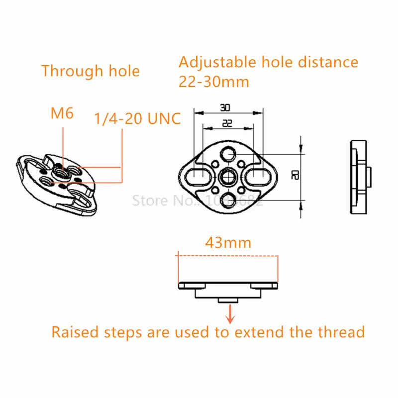 Jadkinsta SLR Camera Cage Flight Handle Connector Cage Handle Adjustable Hole Distance 22-30mm Arri Accessories (2)