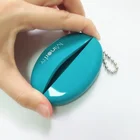 Oval rubber coin purse change holder for woman with chain by Nabob
