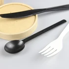 Biodegradable Food grade Plastic Handle Cutlery Set Eco Friendly Cutlery