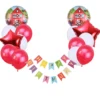 Red Farm Zoo Animal Party Decorations Farm Balloons for Kids Boy or Girls Barnyard Happy Birthday Banner Farm Party Supplies
