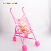 Plastic tube baby toy doll stroller carriage toy with boy doll