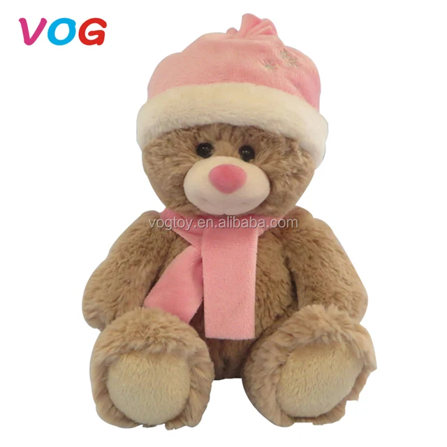 best gift for girl friend organic plush bear toys with cute hat