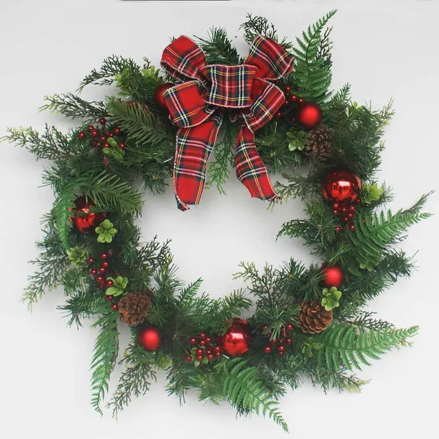 fabric christmas wreath